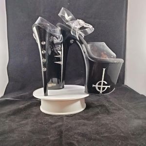 Custom upscaled pleaser flamingo heels